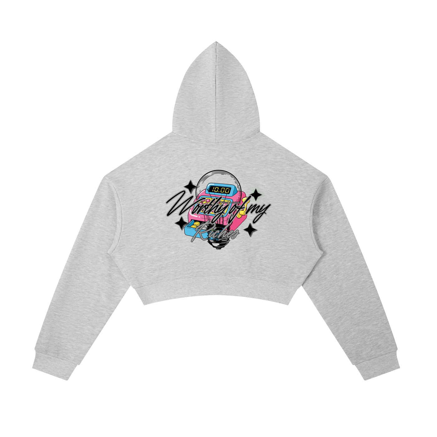W.O.M.R Essential Cropped Zip-Up Hoodie