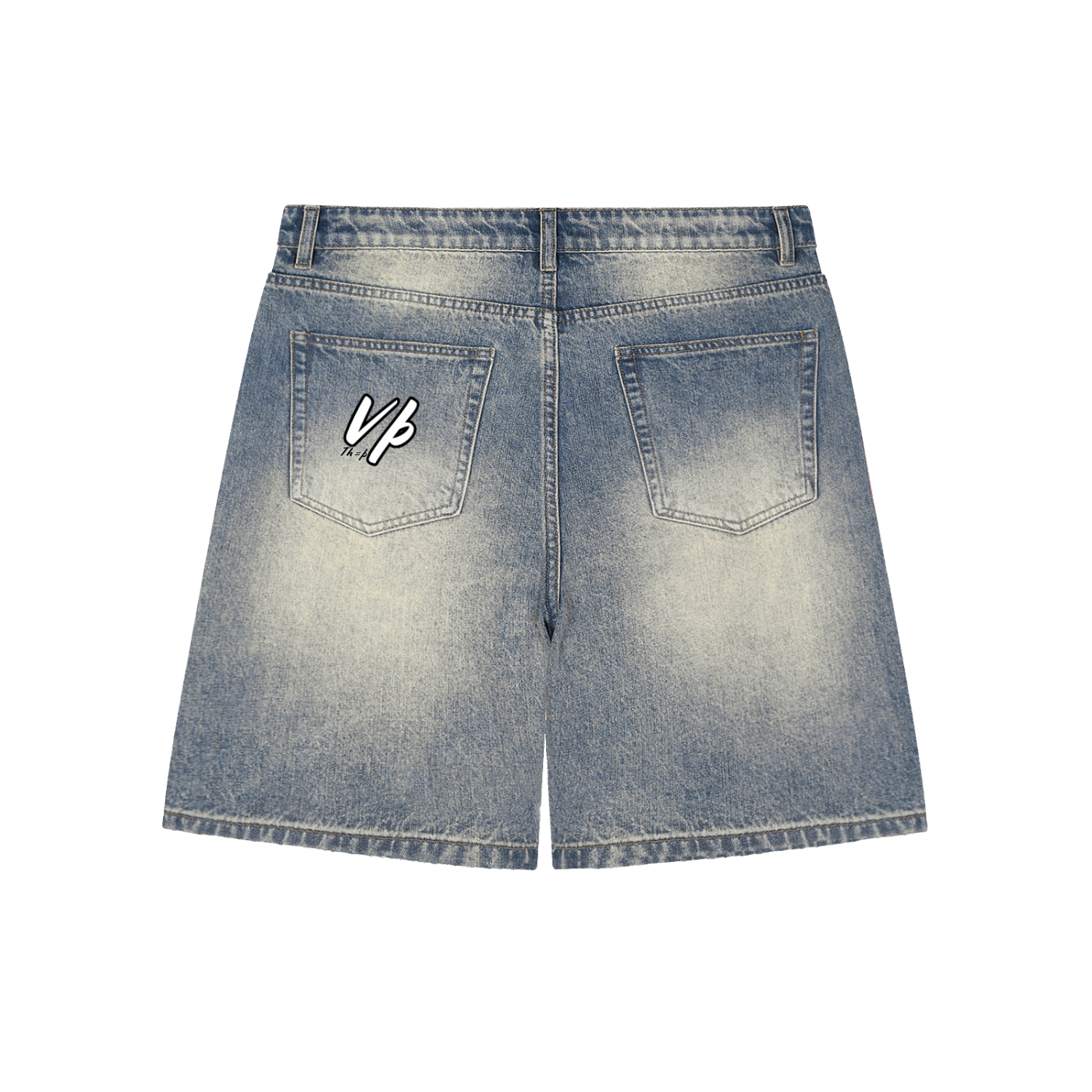 Faded Distressed Baggy Denim Shorts